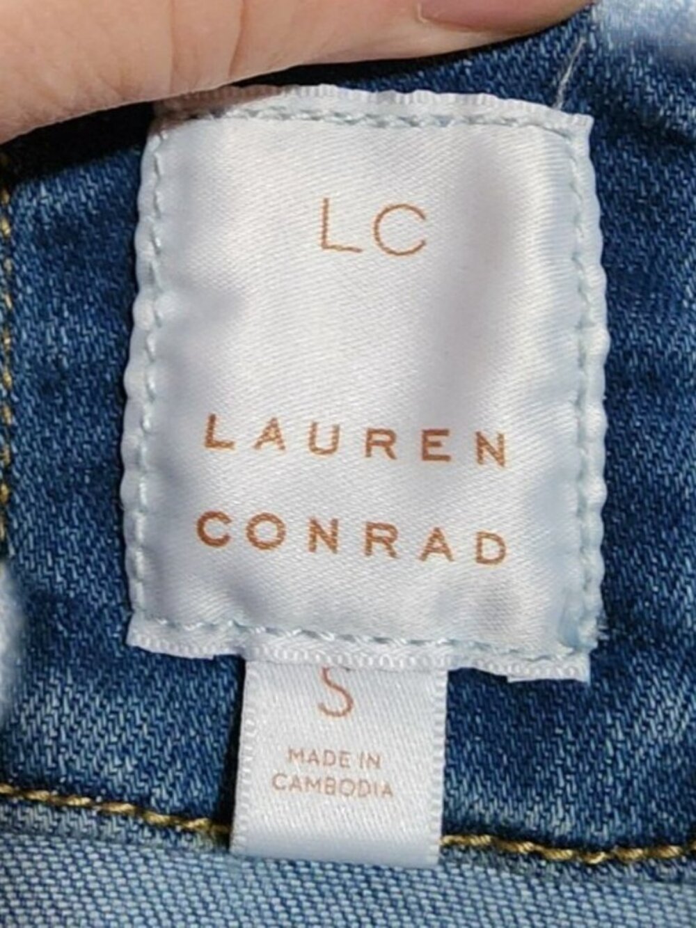 Lauren Conrad Womens Denim Jean Jacket Small Blue AS IS - Picture 4 of 4